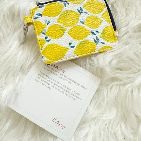 thirty-one Bags Thirtyone Lemon Print Wallet Poshmark